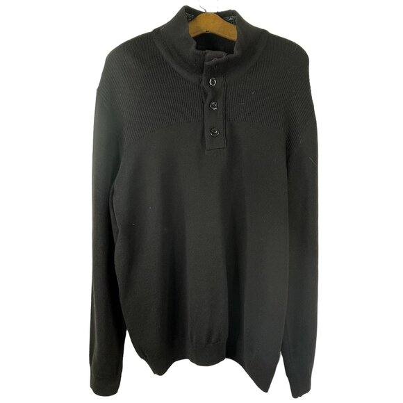 Boss Hugo Boss Sweater Lancelot Slim Fit Wool Mock Pullover Brown Size XXL - Picture 1 of 8